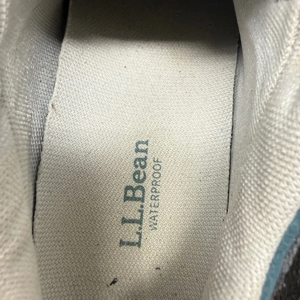 LL Bean Tek 2.5 Waterproof Hiking Shoes Womens 6 Blue Grey Vibram Sole 303621